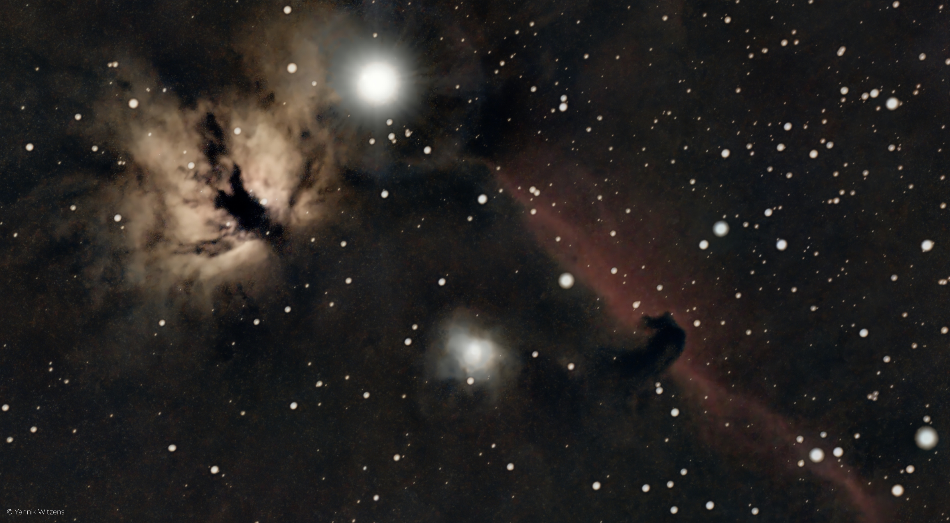 Pferdekopfnebel (IC434), Flammennebel (NGC2024)