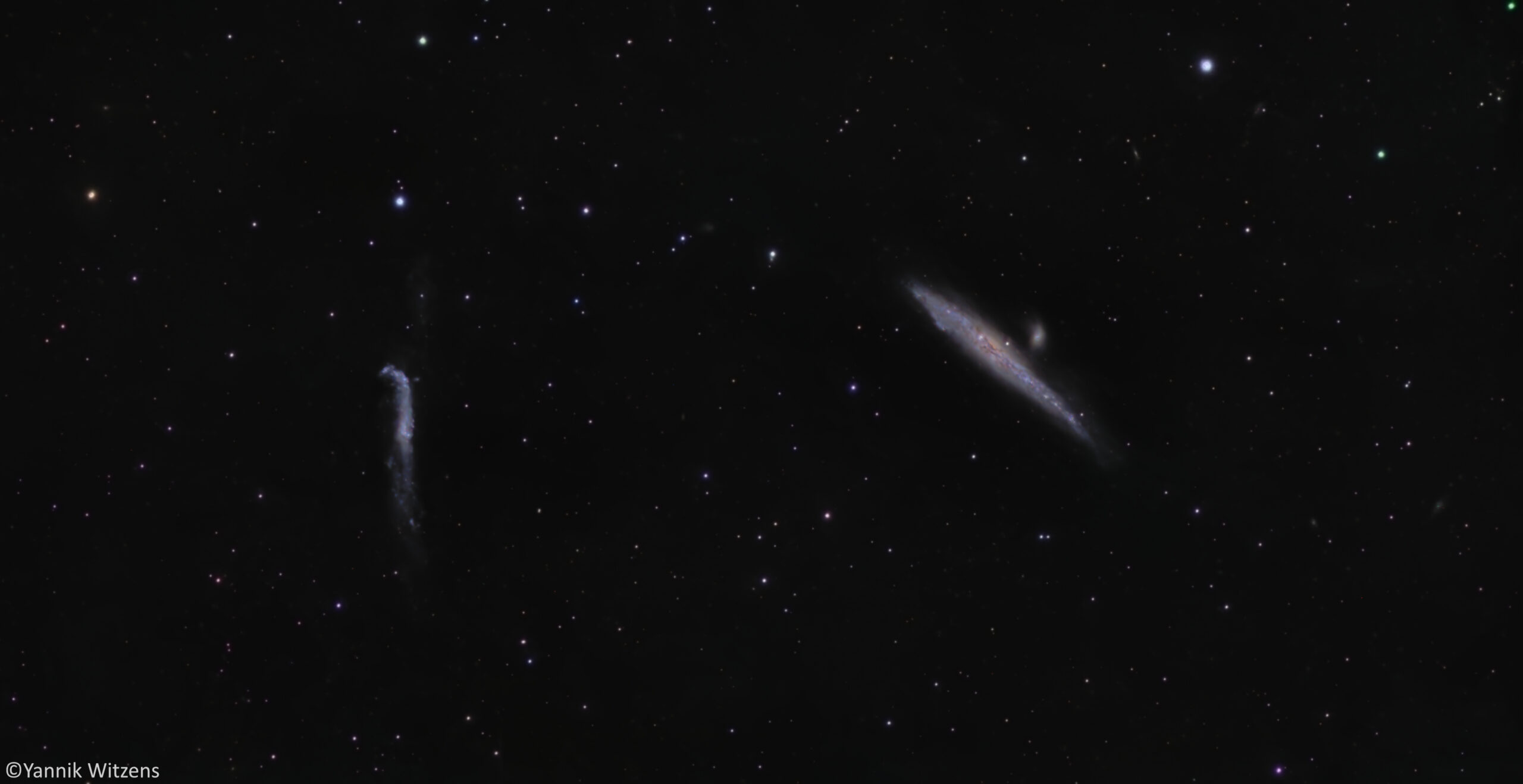 Walgalaxie (NGC4631), Hockeyschlägergalaxie (NGC4656)